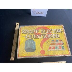 Vintage Knapp Electric Questioner Game‎ Educational Toy Antique Box